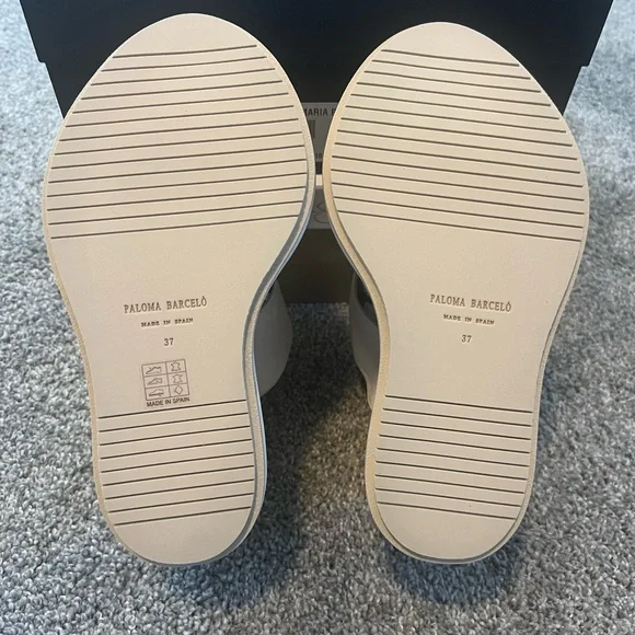 Paloma Barcelo Off-White Platform Wedges - Picture 5 of 7